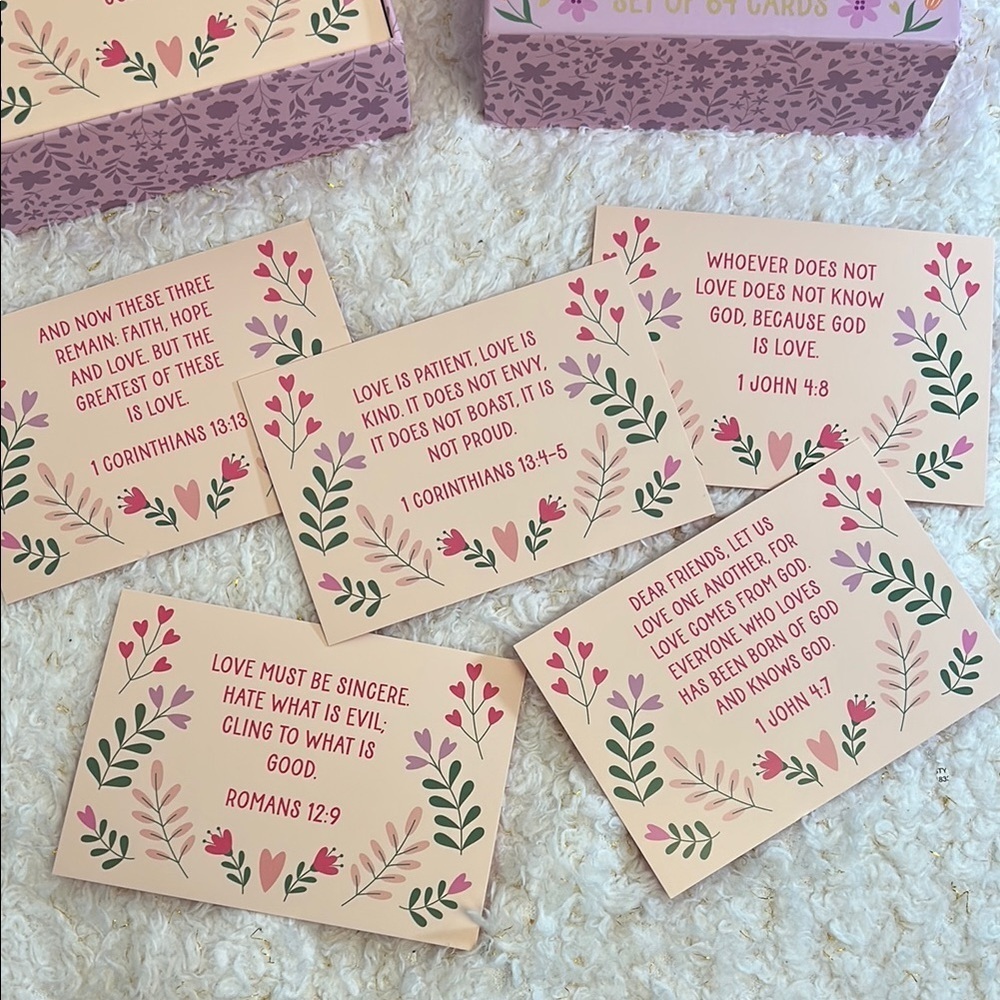 Bible verse‎ Set of 64 Cards size 5'x3.5' Faith Love Box - Picture 3 of 7